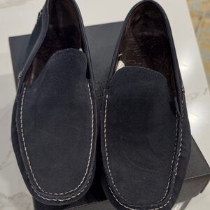UGG Men's Dark Blue Suede Slip-Ons